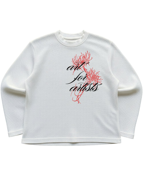 Off-white waffle knit oversized full-sleeve Front Design